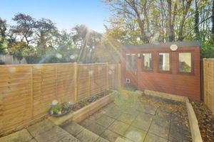 Rear garden and home office- click for photo gallery